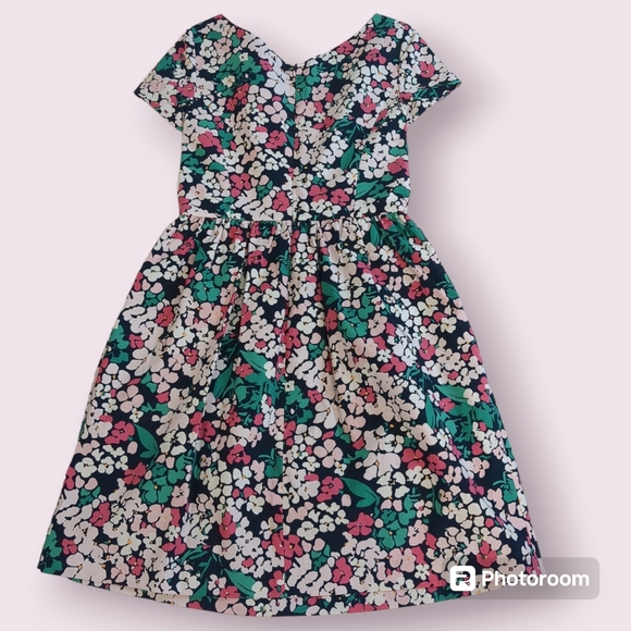 NWOT BROOKS BROTHERS Floral Cotton Waffle Textured Dress, Fully Lined, Size 8 - Picture 2 of 8